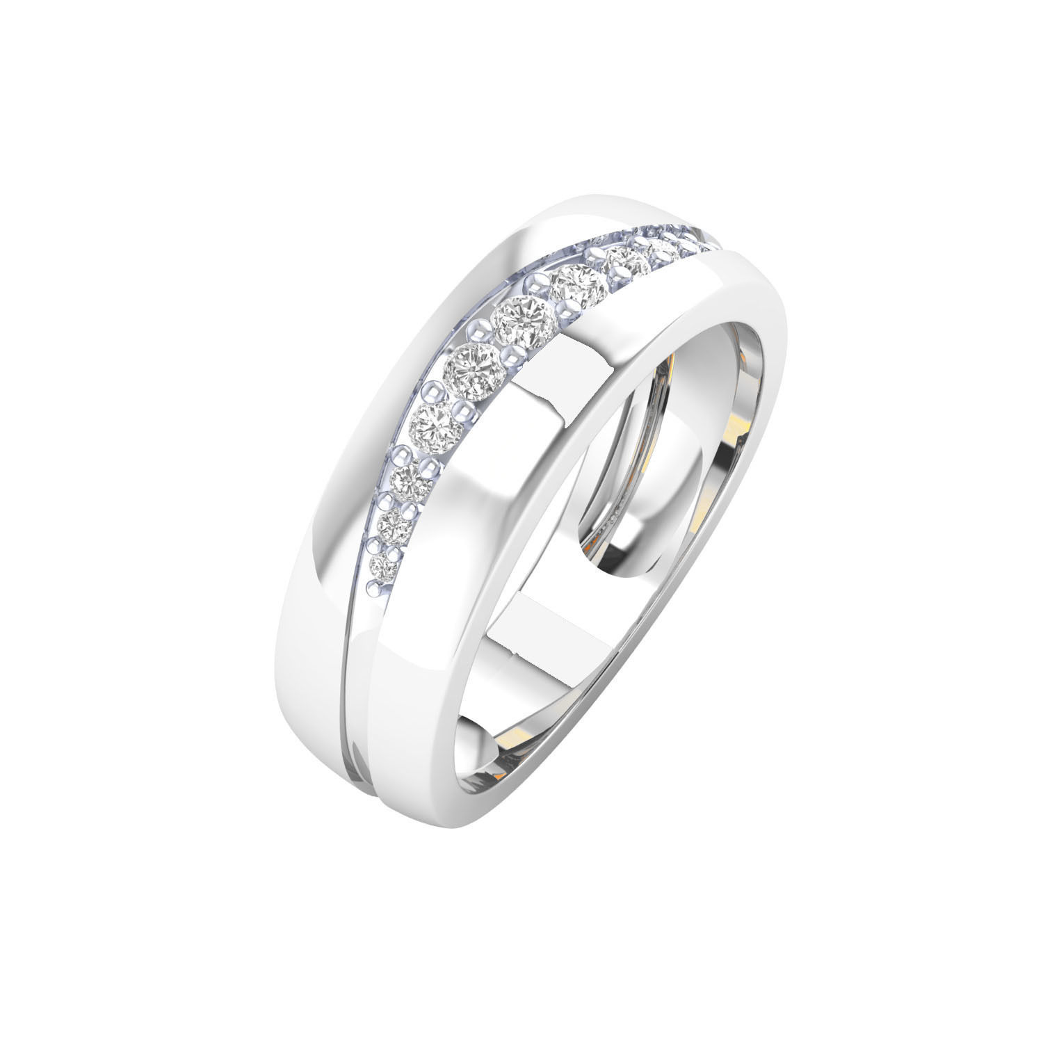 Women band ring 3dm render 3D print model 3D print model_1
