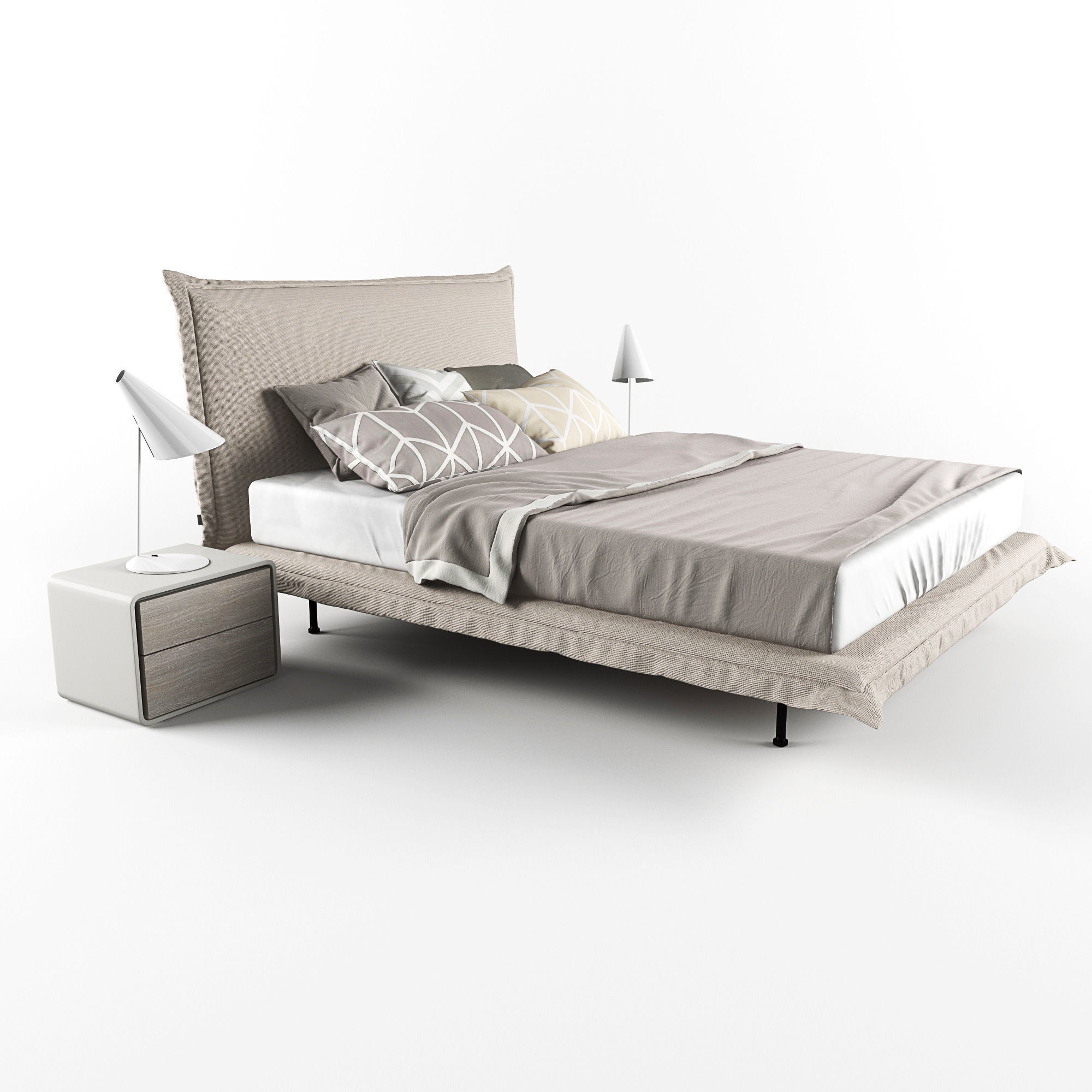 Aladino bed set 3D model_1
