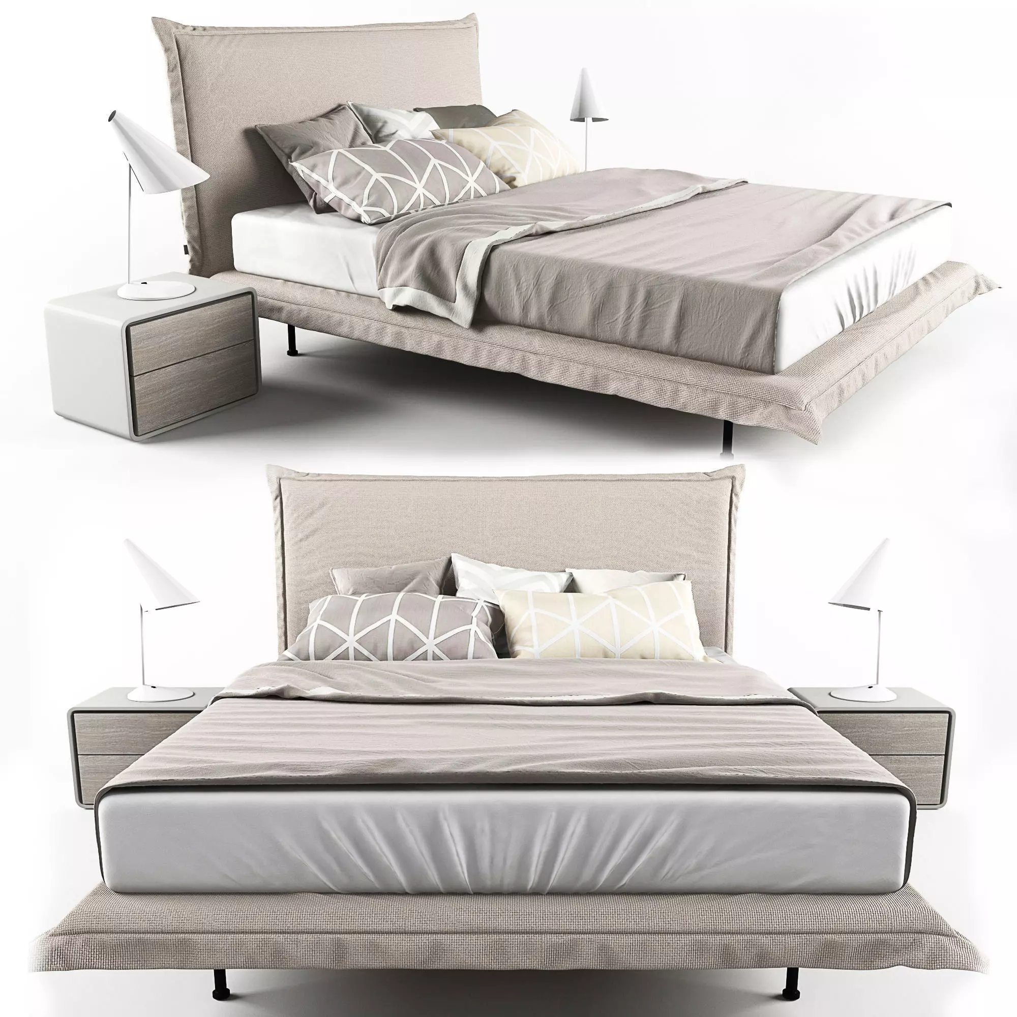 Aladino bed set 3D model_0