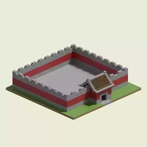District Walls 3D model
