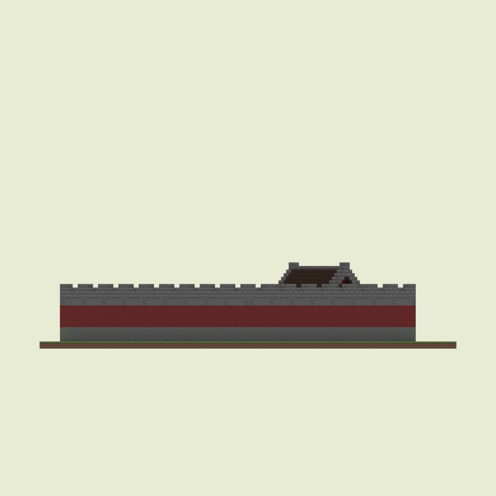 District Walls 3D model_6