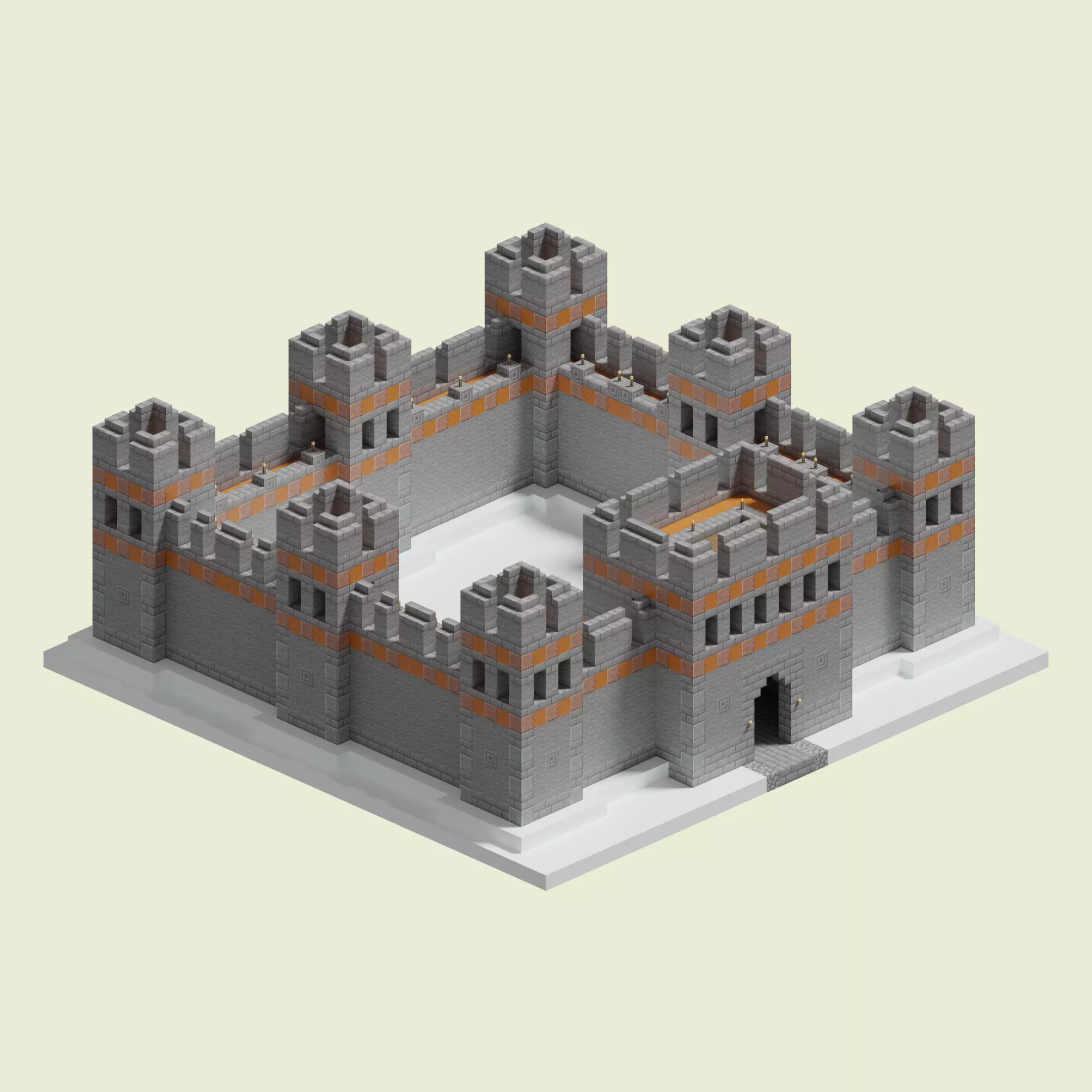 Dwarven Walls 3D model_0