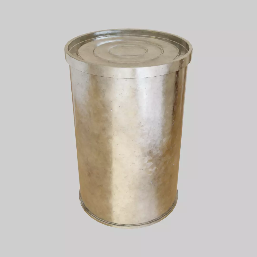 Metal Can Free low-poly 3D model