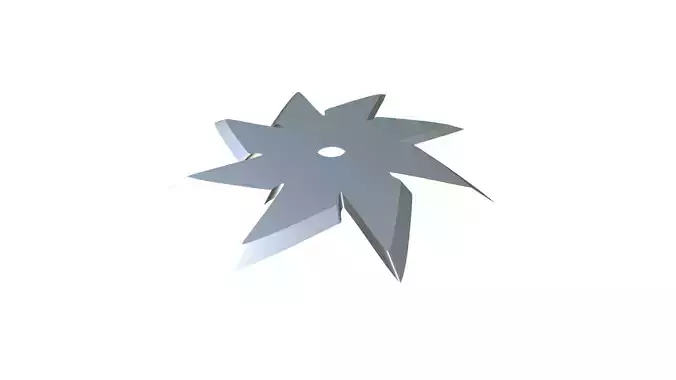 Shuriken metal star 3D print model