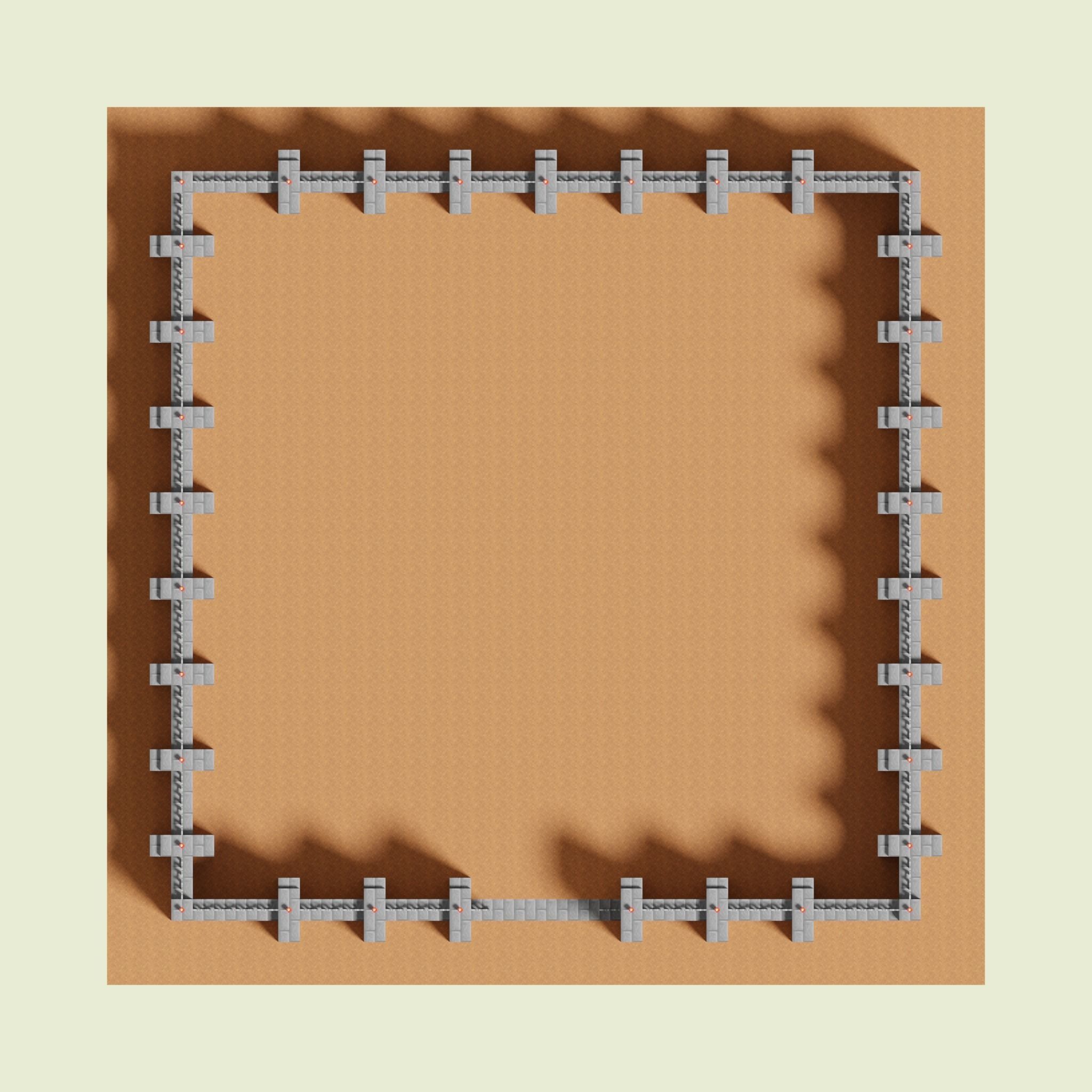 Facility Walls 3D model_2