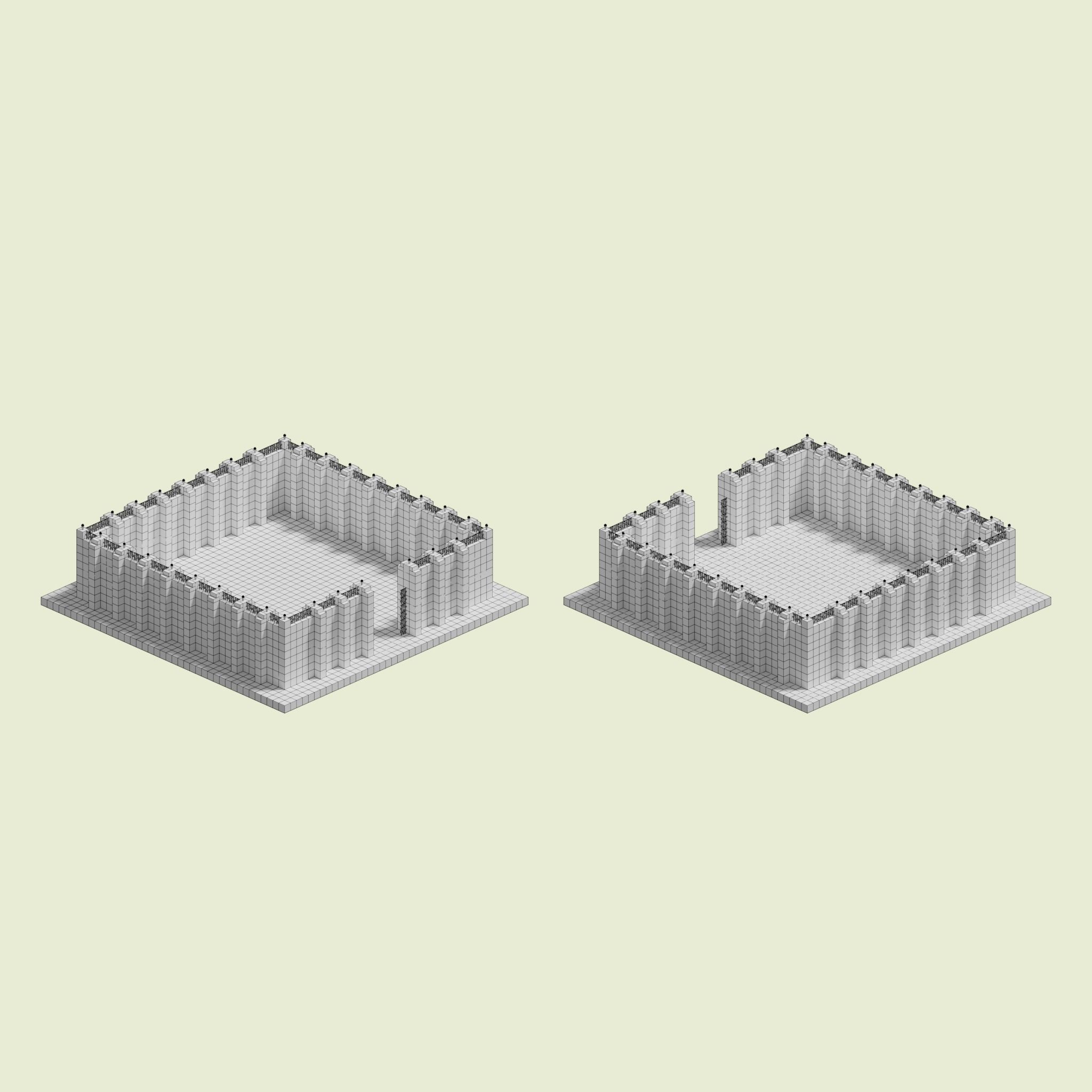 Facility Walls 3D model_8