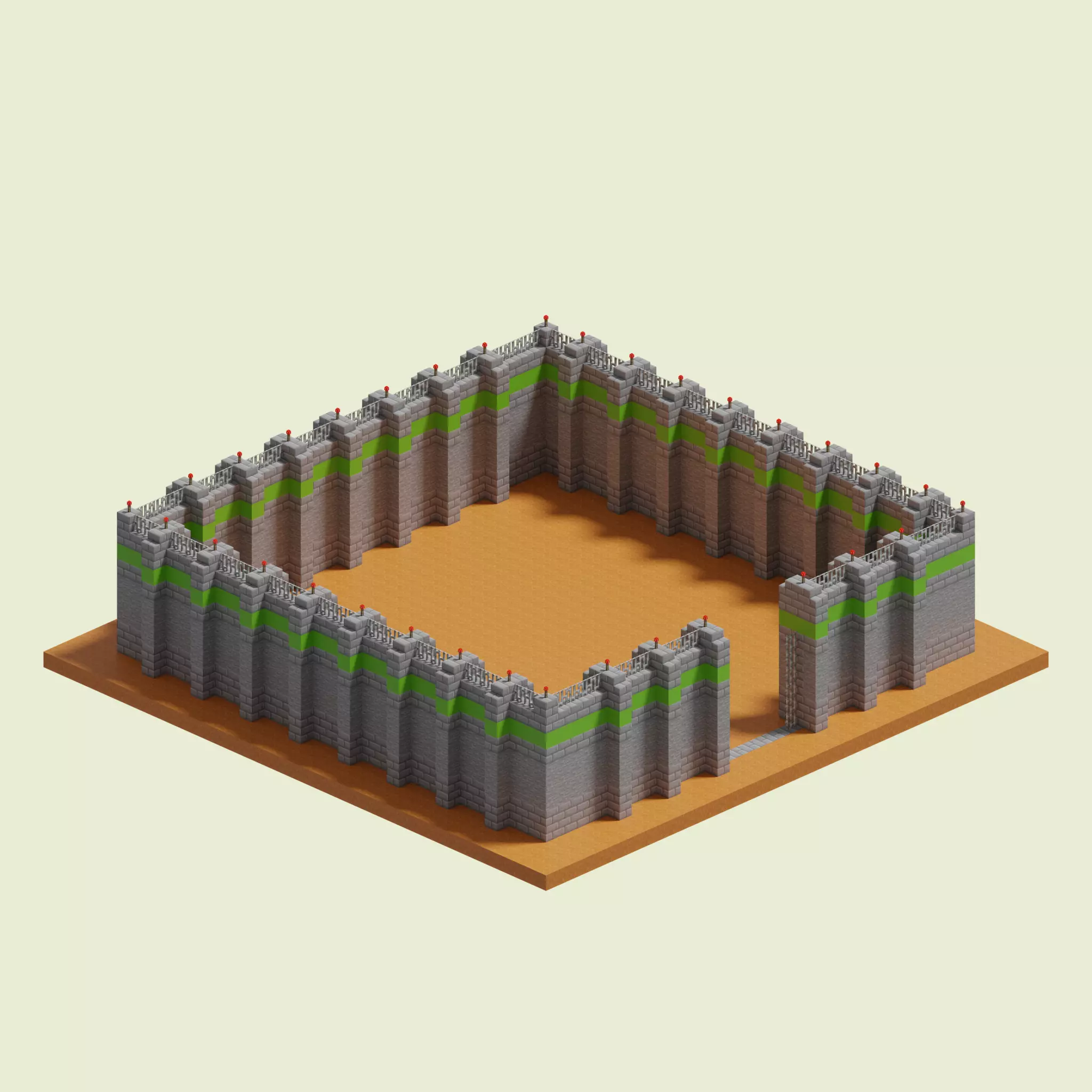Facility Walls 3D model_0