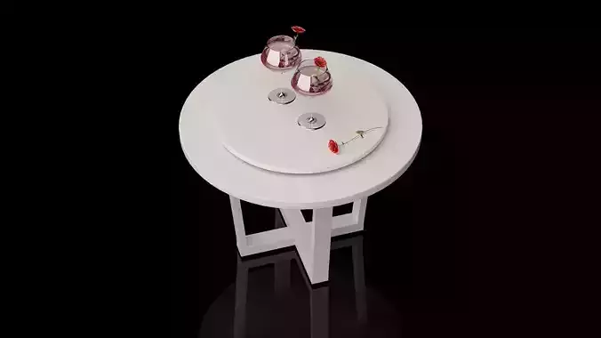 Glass wine rose table