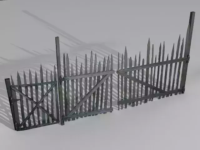 Fence 3 gate with spikes