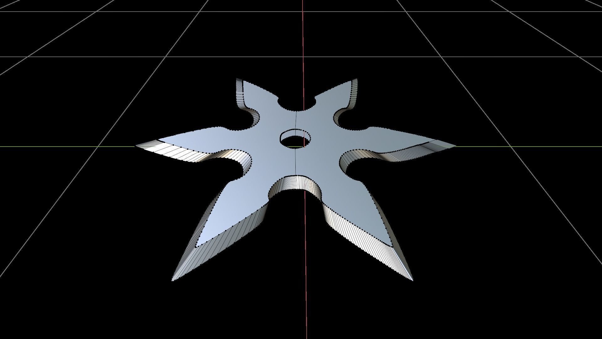 Shuriken silver star 3D print model_3