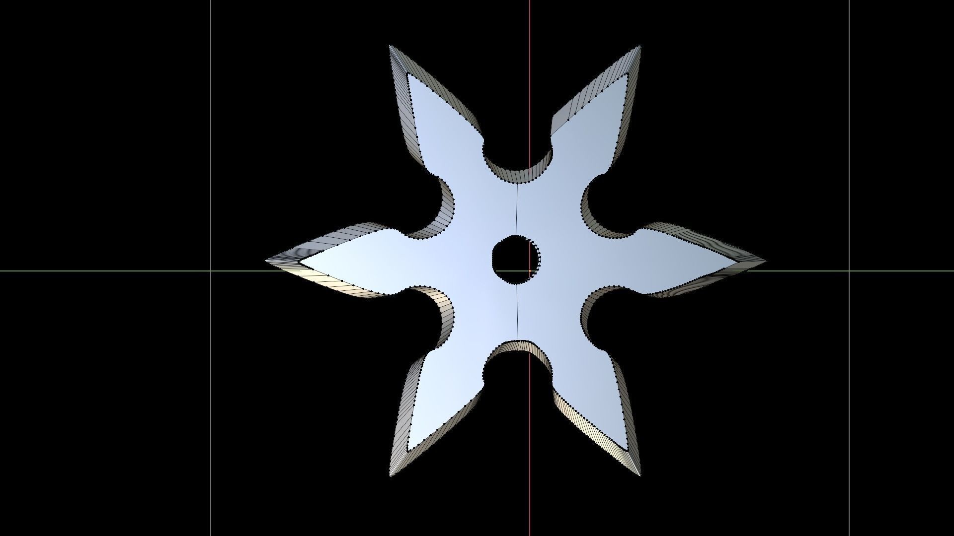 Shuriken silver star 3D print model_4