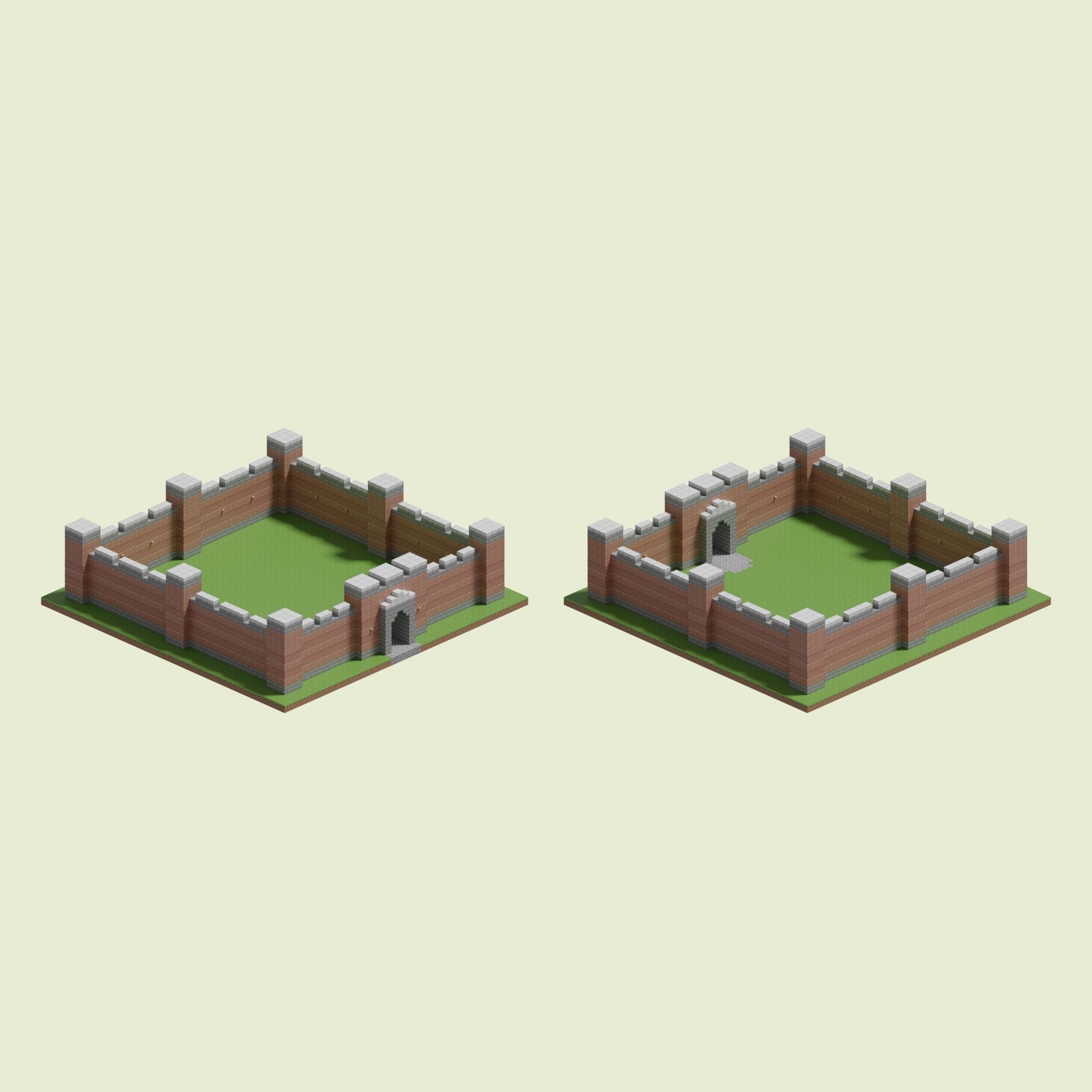 Manor Walls 3D model_1