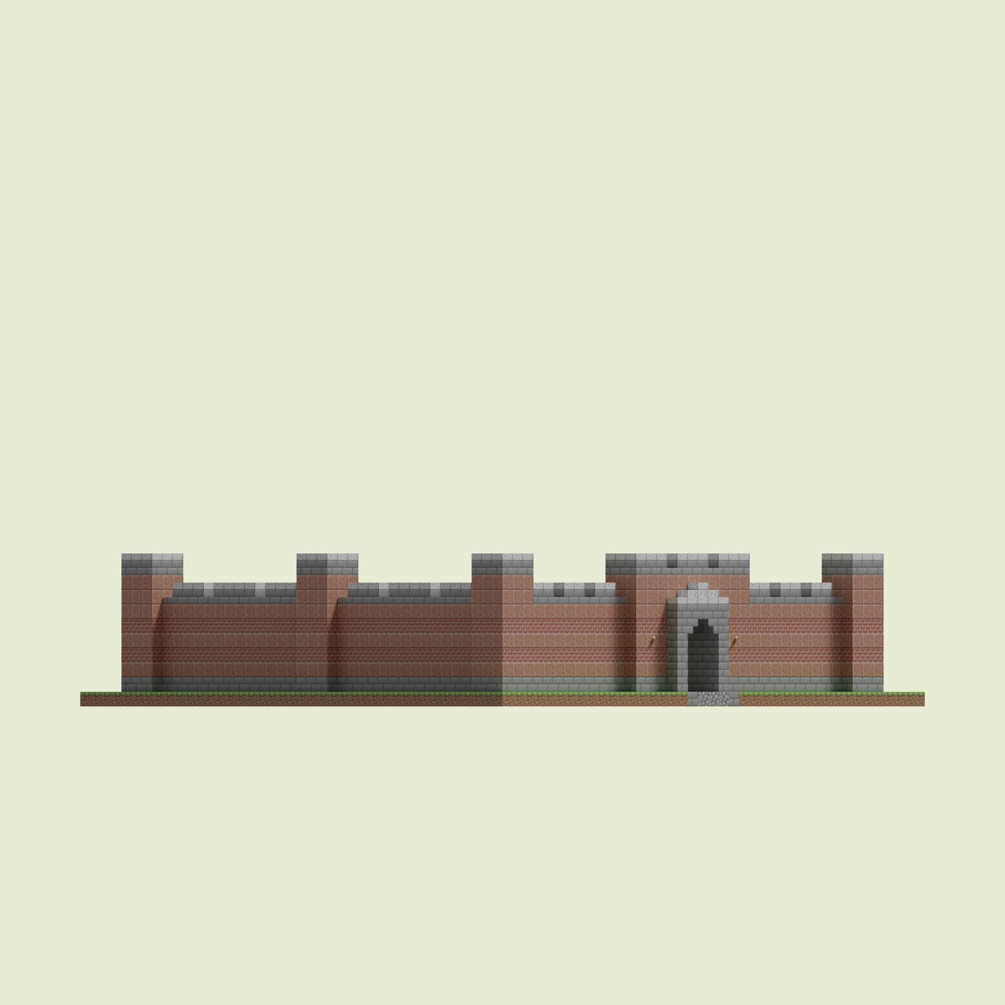 Manor Walls 3D model_4