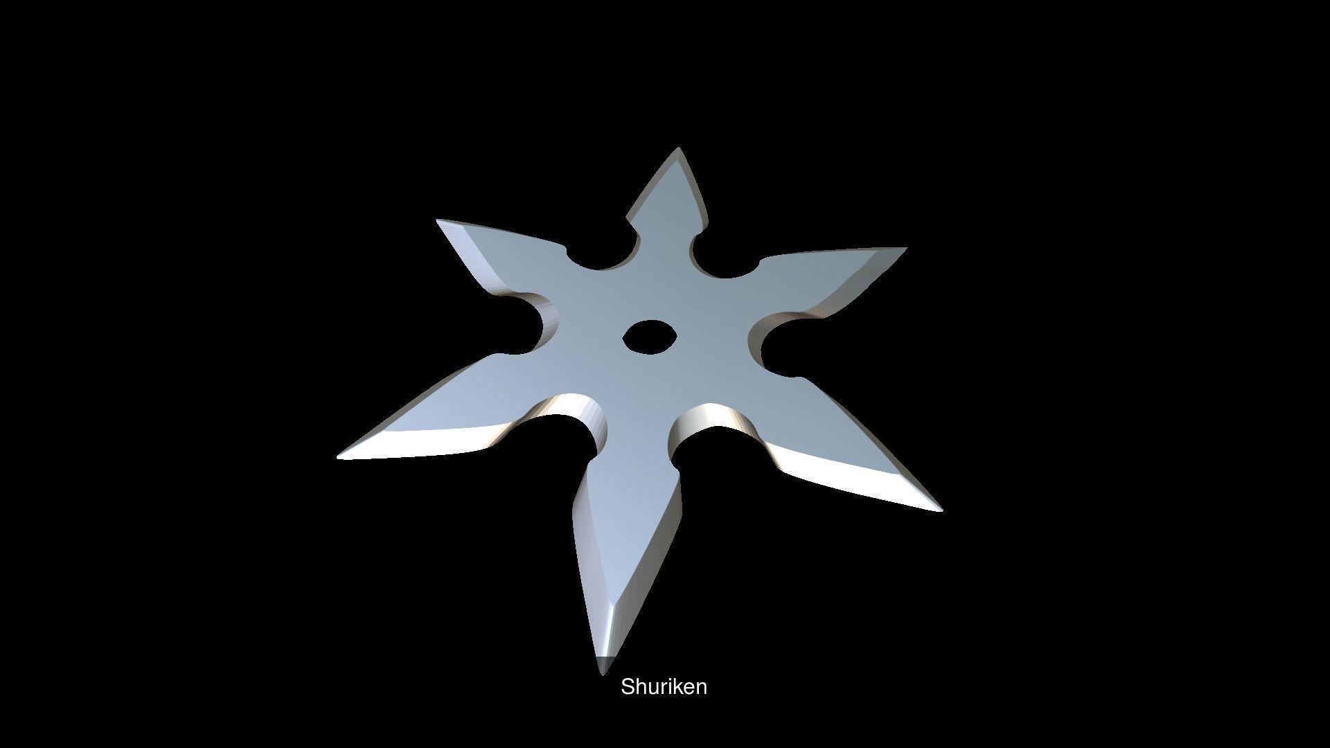 Set of 6 shurikens ready to print 3D Model Collection_4