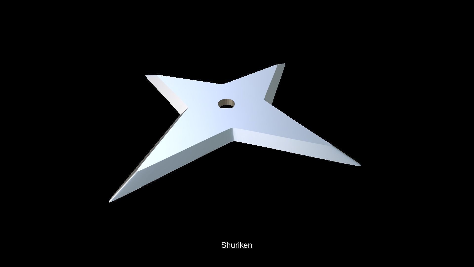 Set of 6 shurikens ready to print 3D Model Collection_5