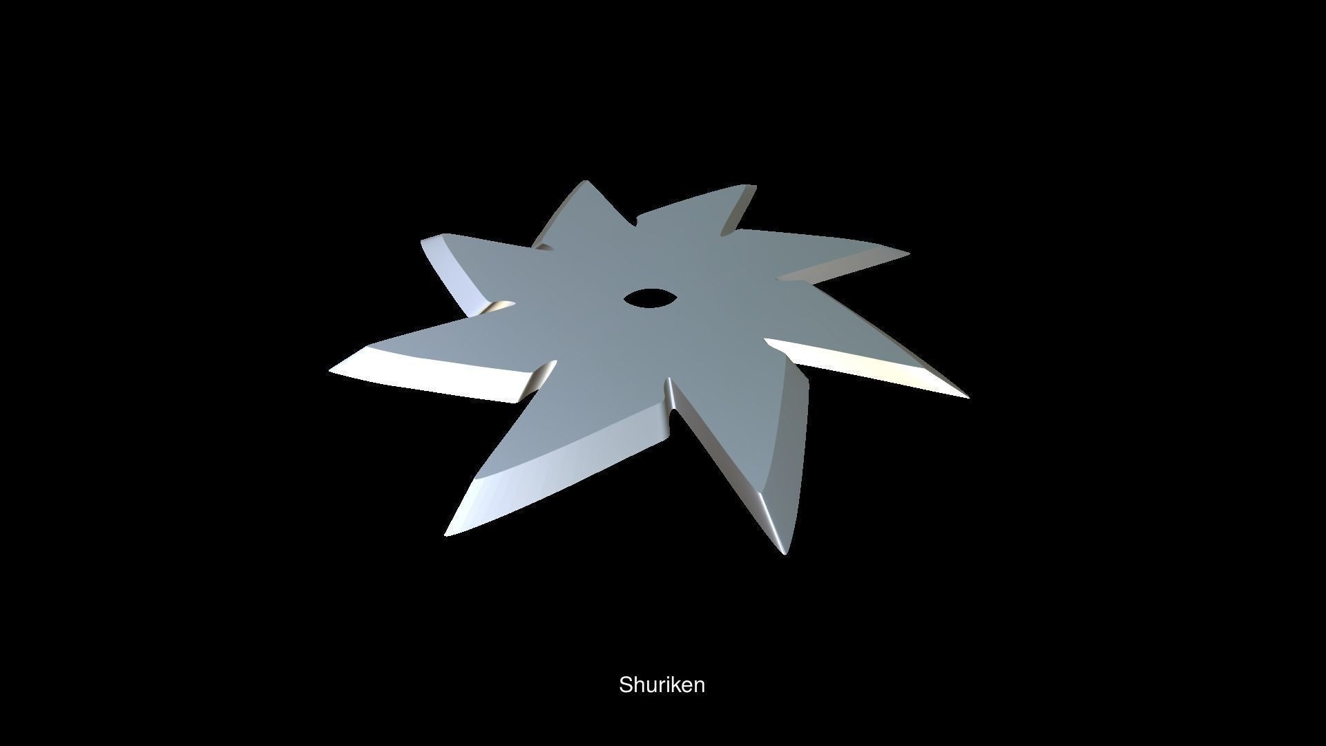 Set of 6 shurikens ready to print 3D Model Collection_2