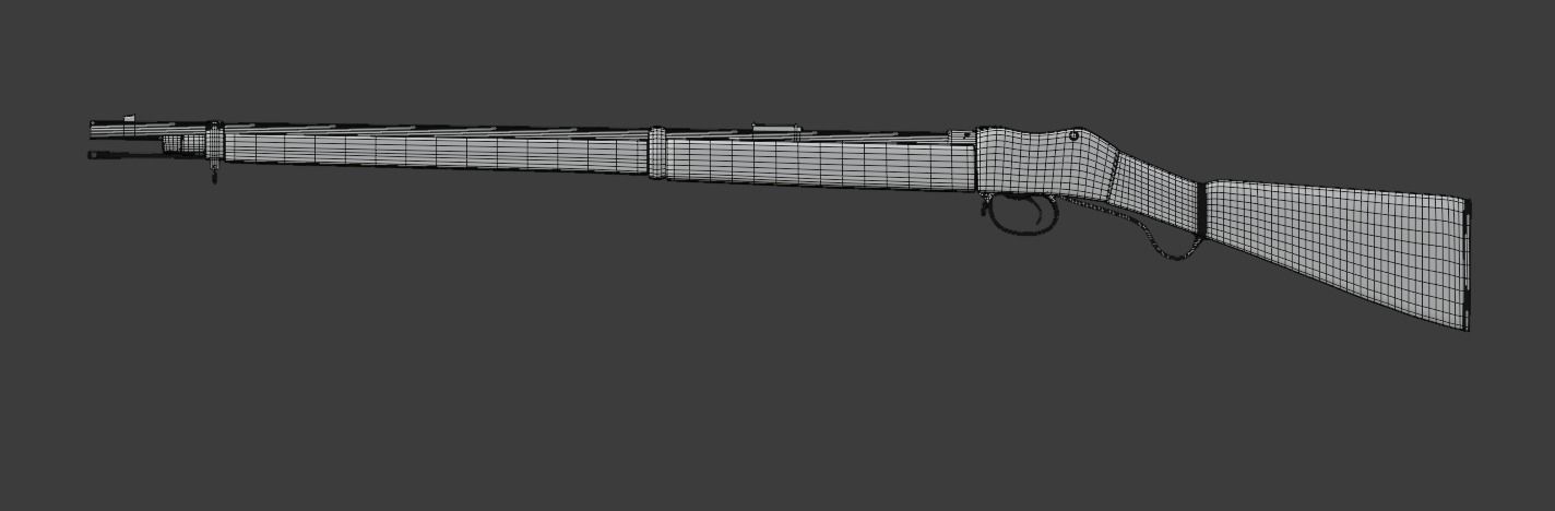 Martini Henry rifle Low-poly 3D model_14