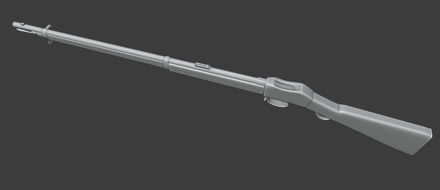 Martini Henry rifle Low-poly 3D model_12