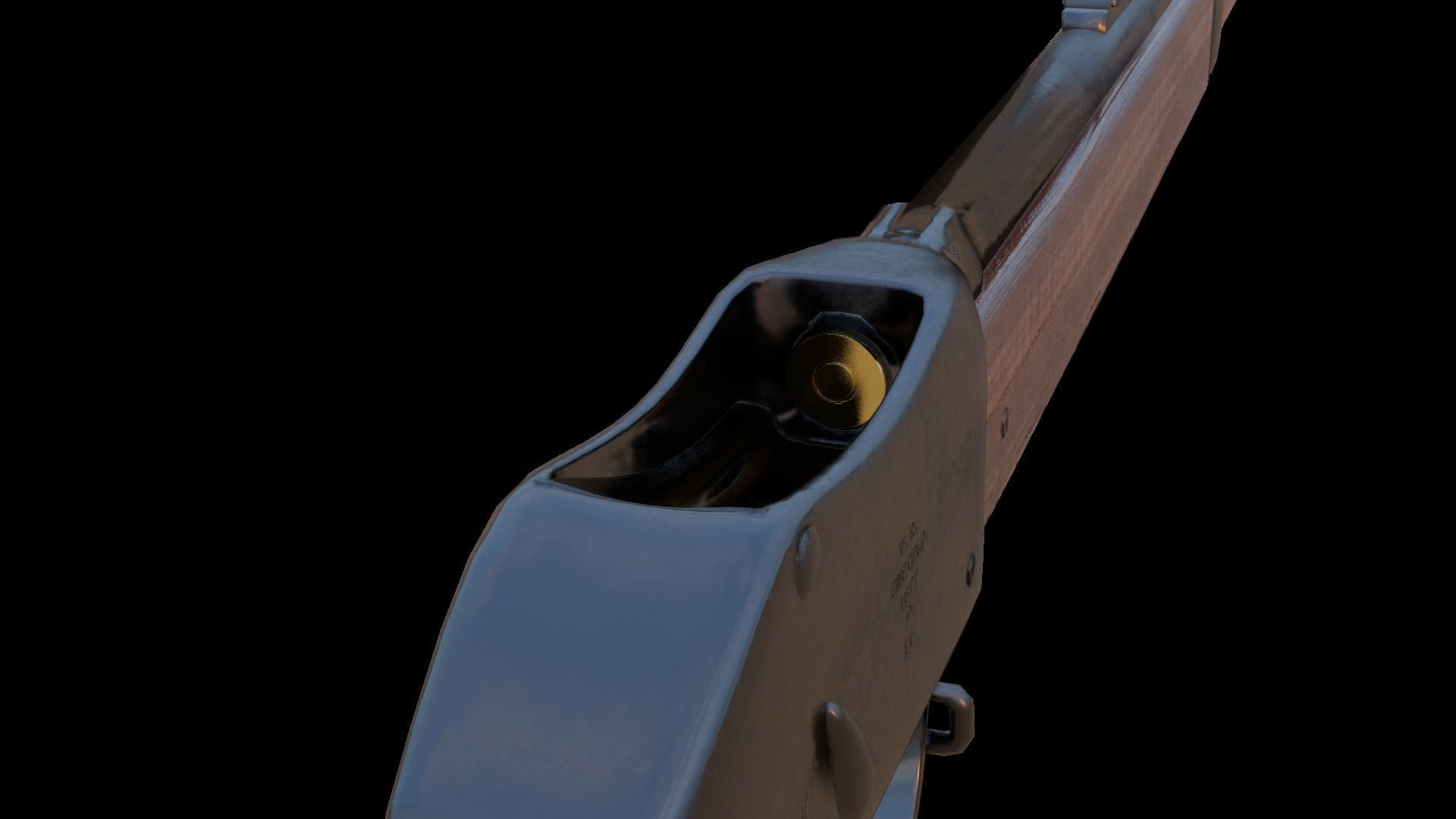 Martini Henry rifle Low-poly 3D model_5