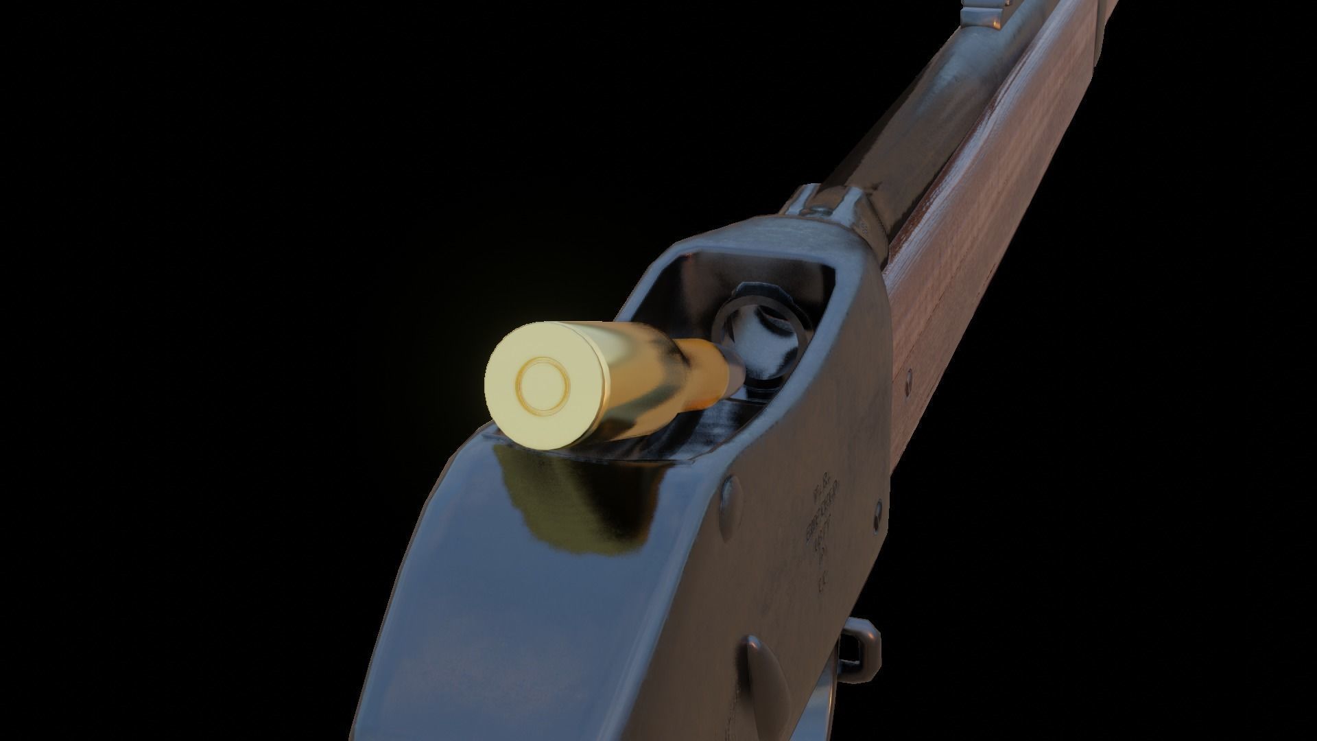 Martini Henry rifle Low-poly 3D model_4