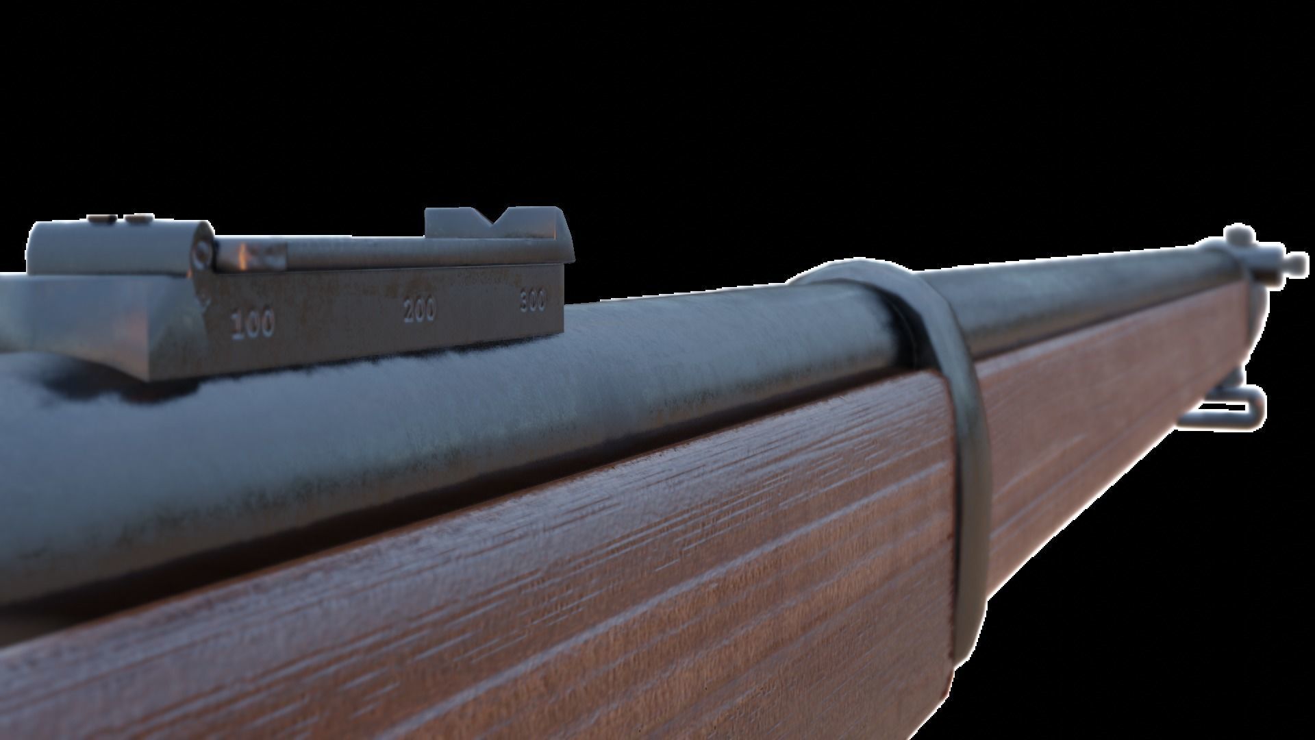 Martini Henry rifle Low-poly 3D model_10