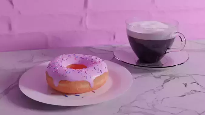 Donut and cup of Coffee