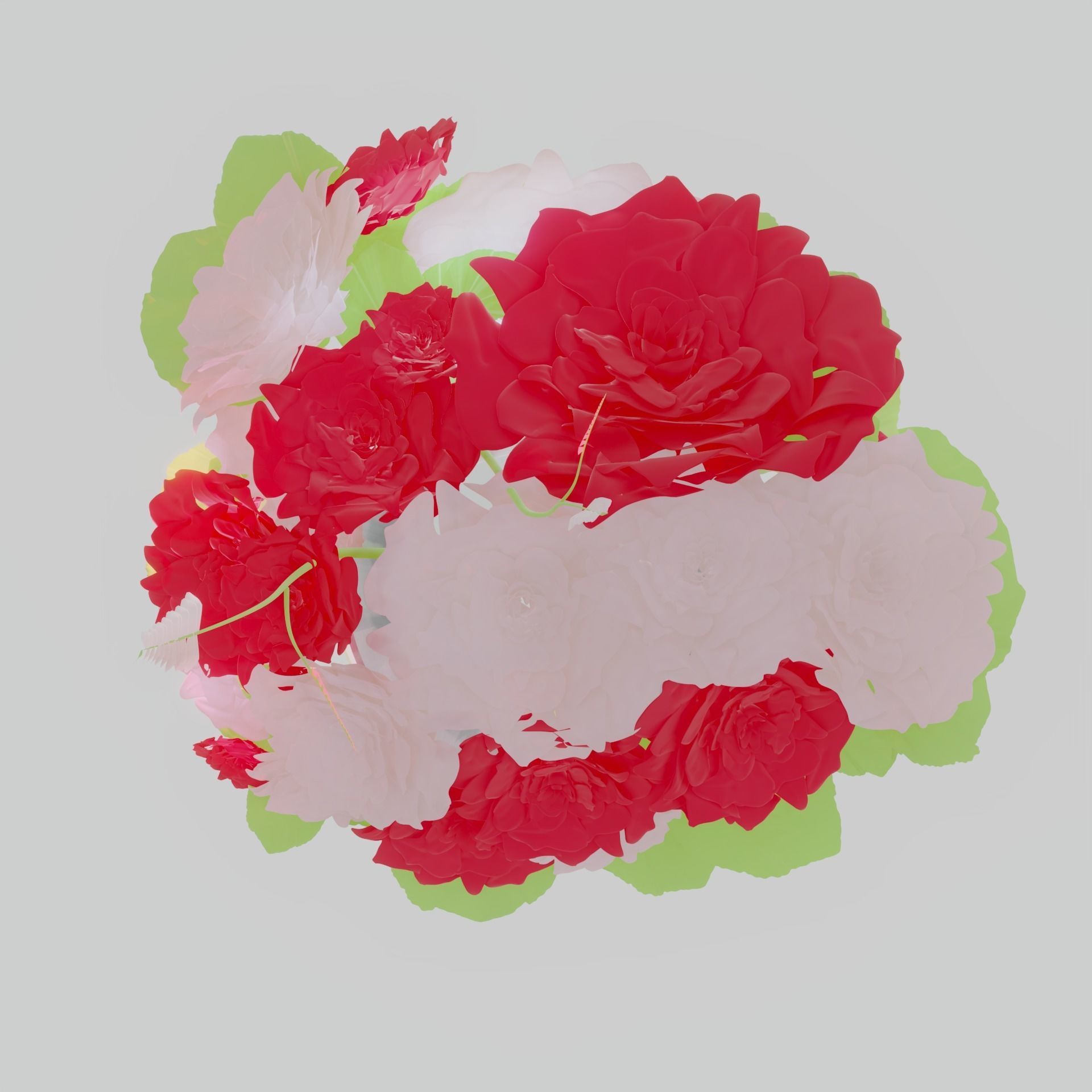 Rose vase 3D model Free low-poly 3D model_3