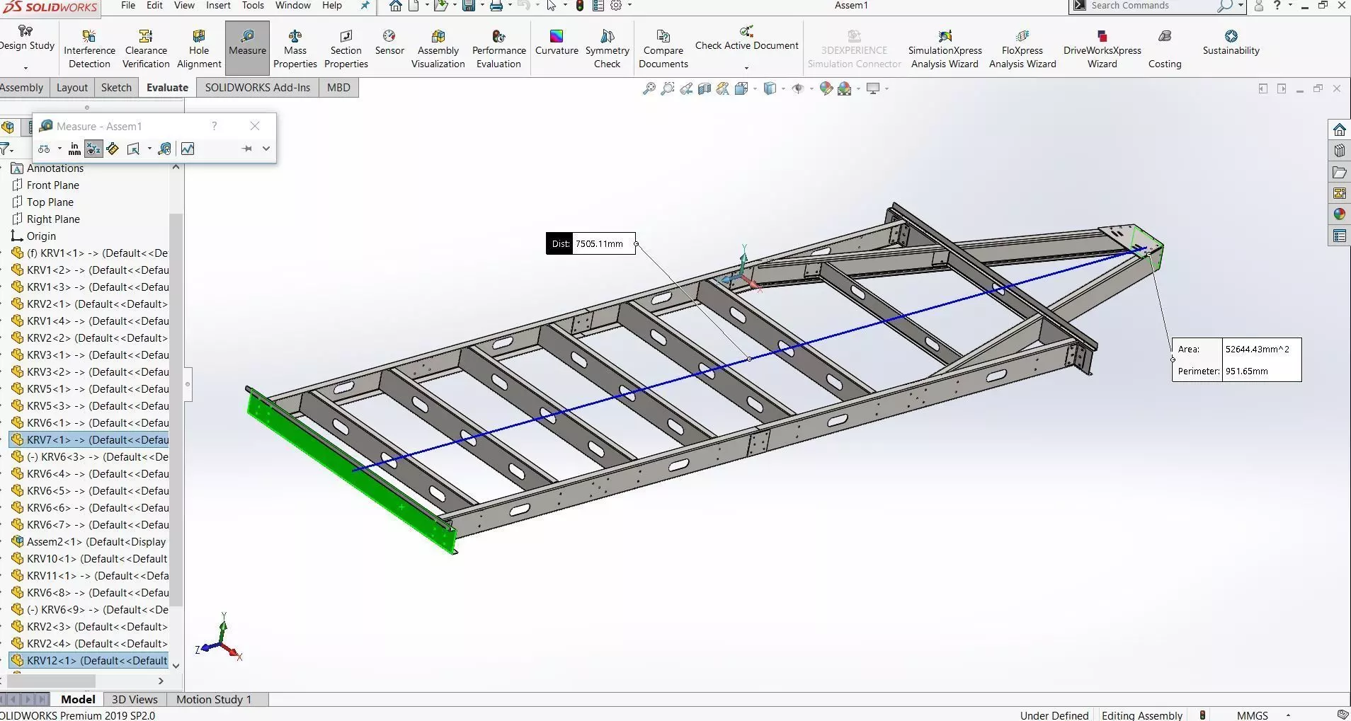 Caravan chassis 3D model_0