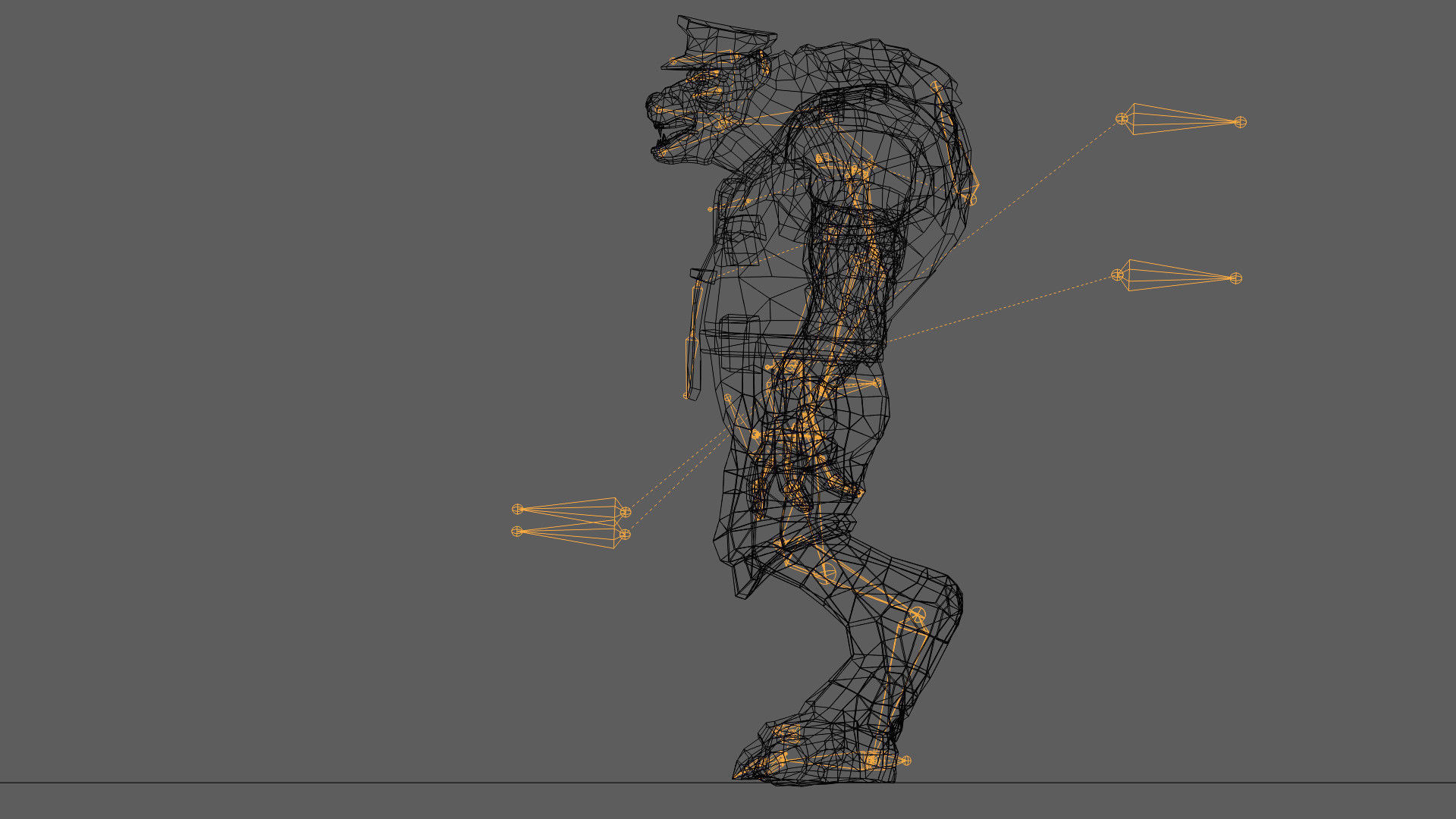 Detective Wolf Low-poly 3D model_23