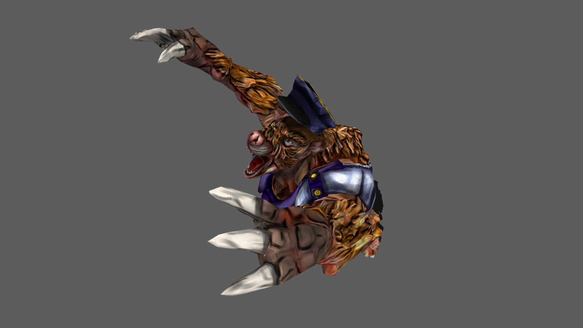 Detective Wolf Low-poly 3D model_16