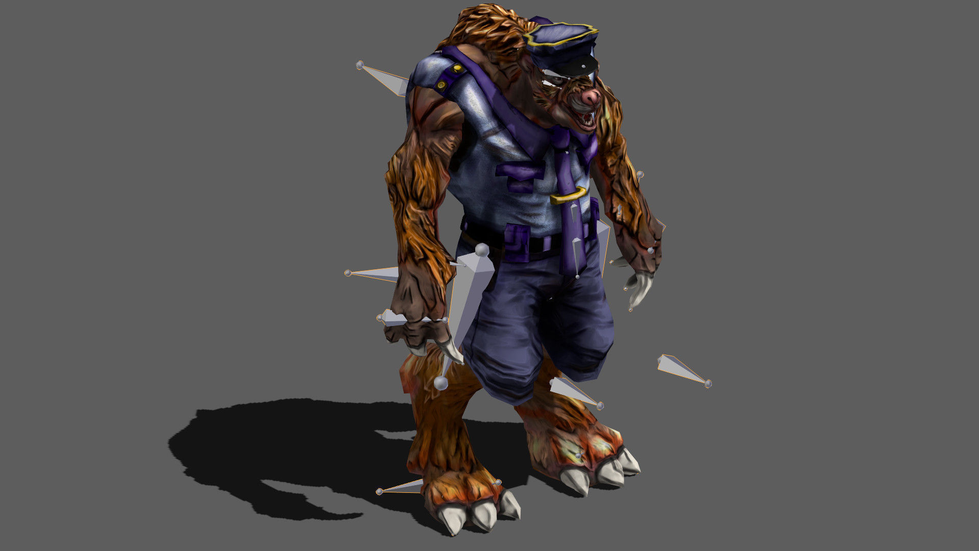 Detective Wolf Low-poly 3D model_24