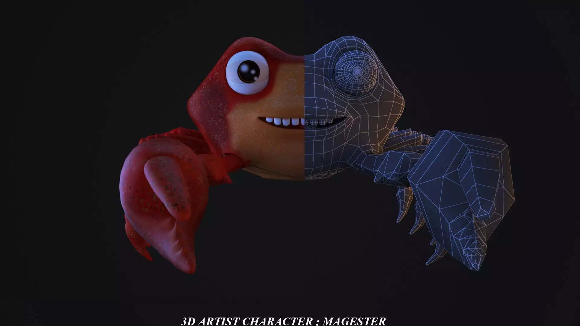 cartoon crabs Low-poly 3D model