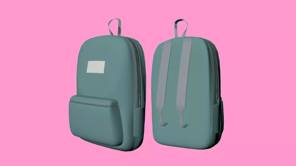 School Bag Free 3D model_0
