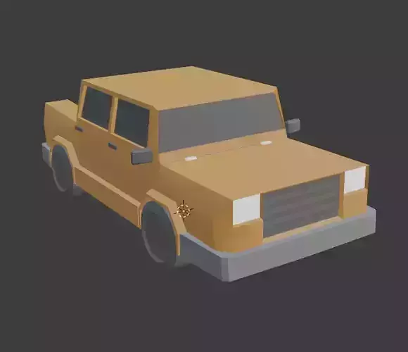 Lowpoly Car pickup truck