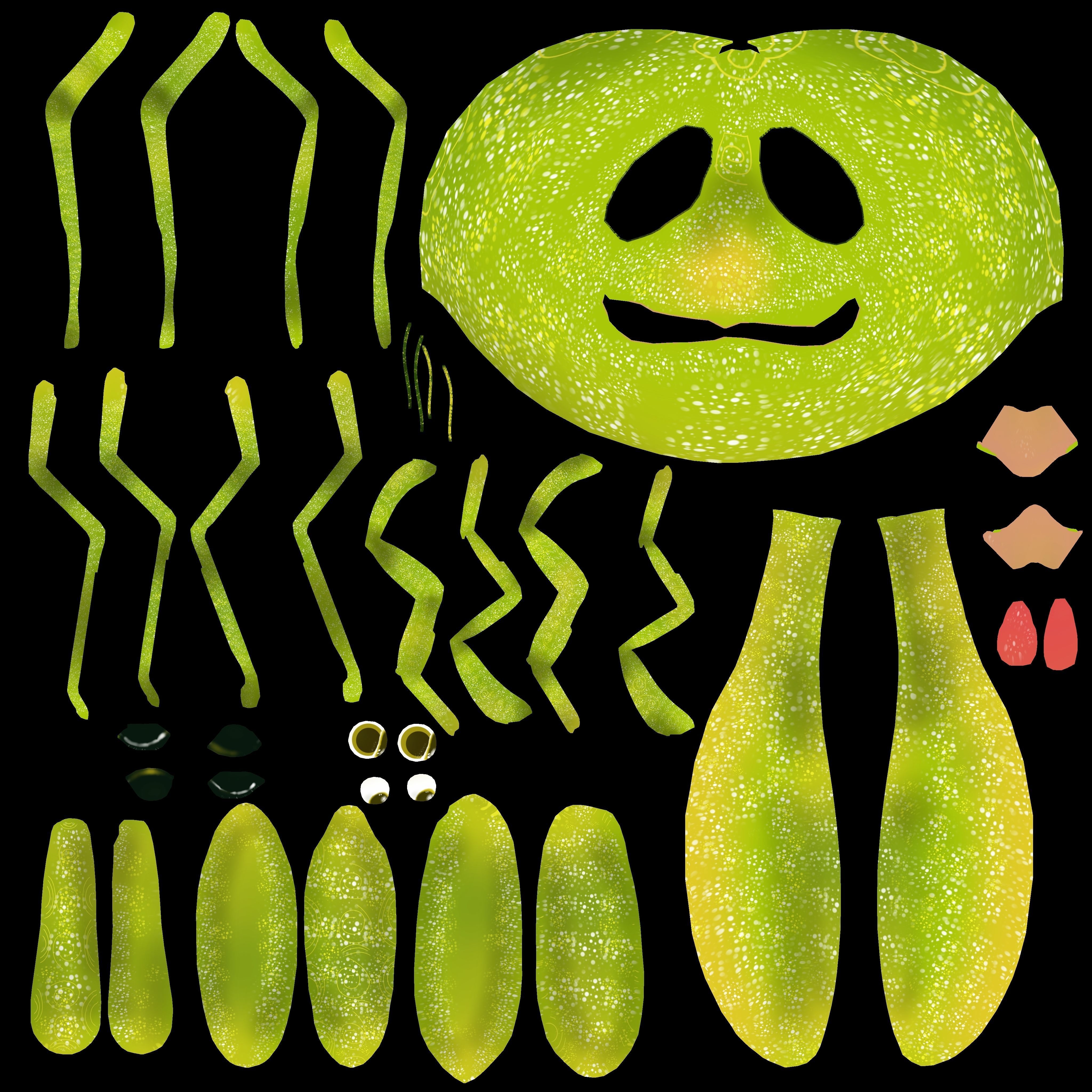 cartoon mantis Low-poly 3D model_11