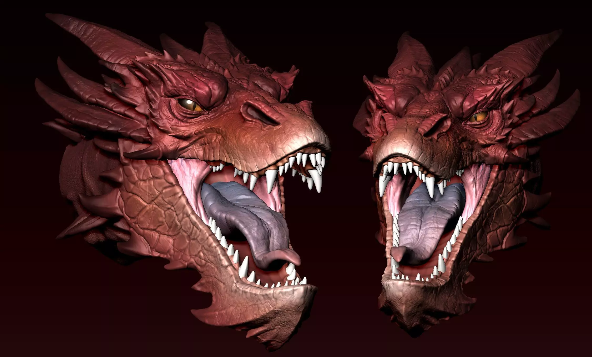 Smaug Head 3D print model_0
