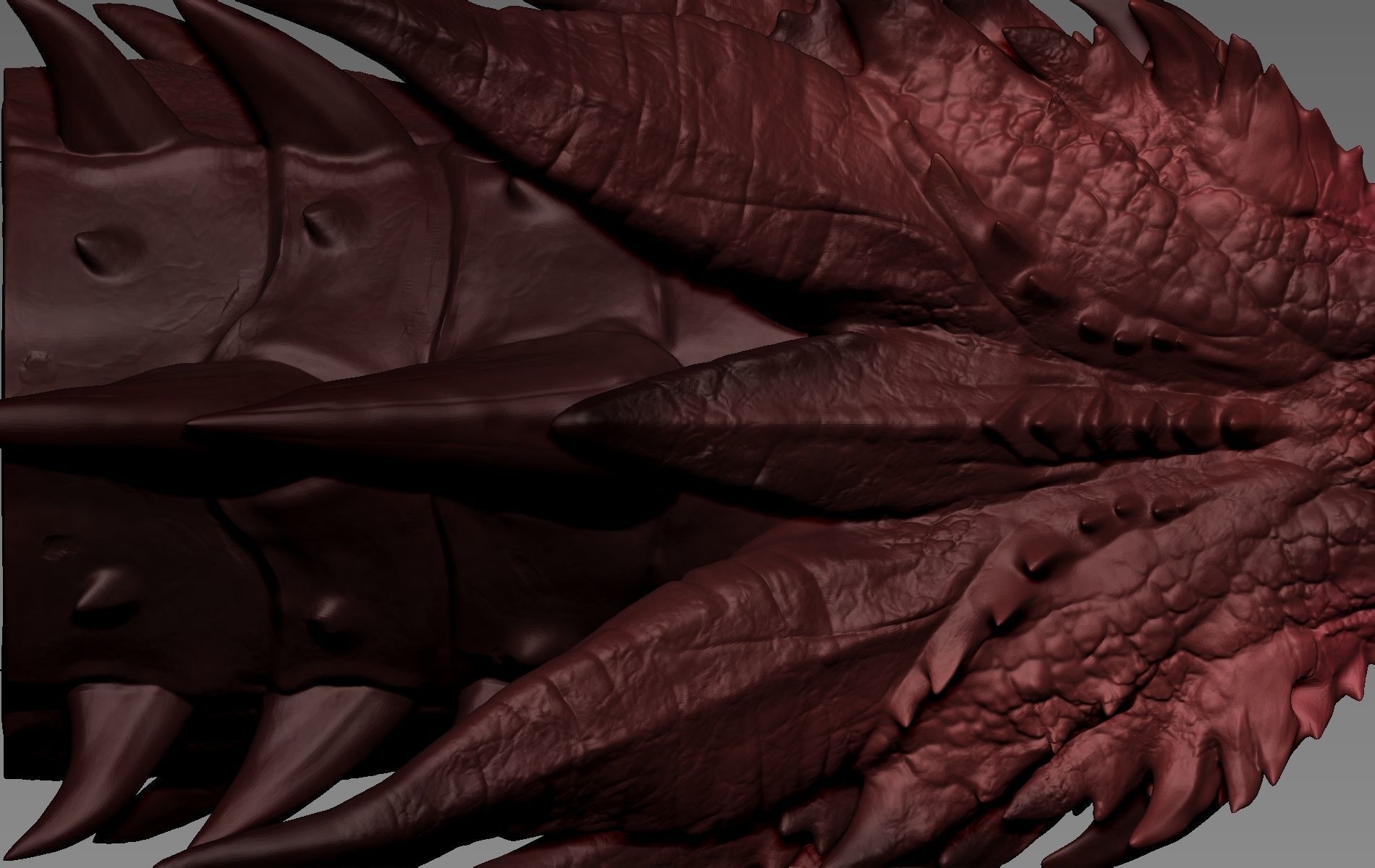 Smaug Head 3D print model_13