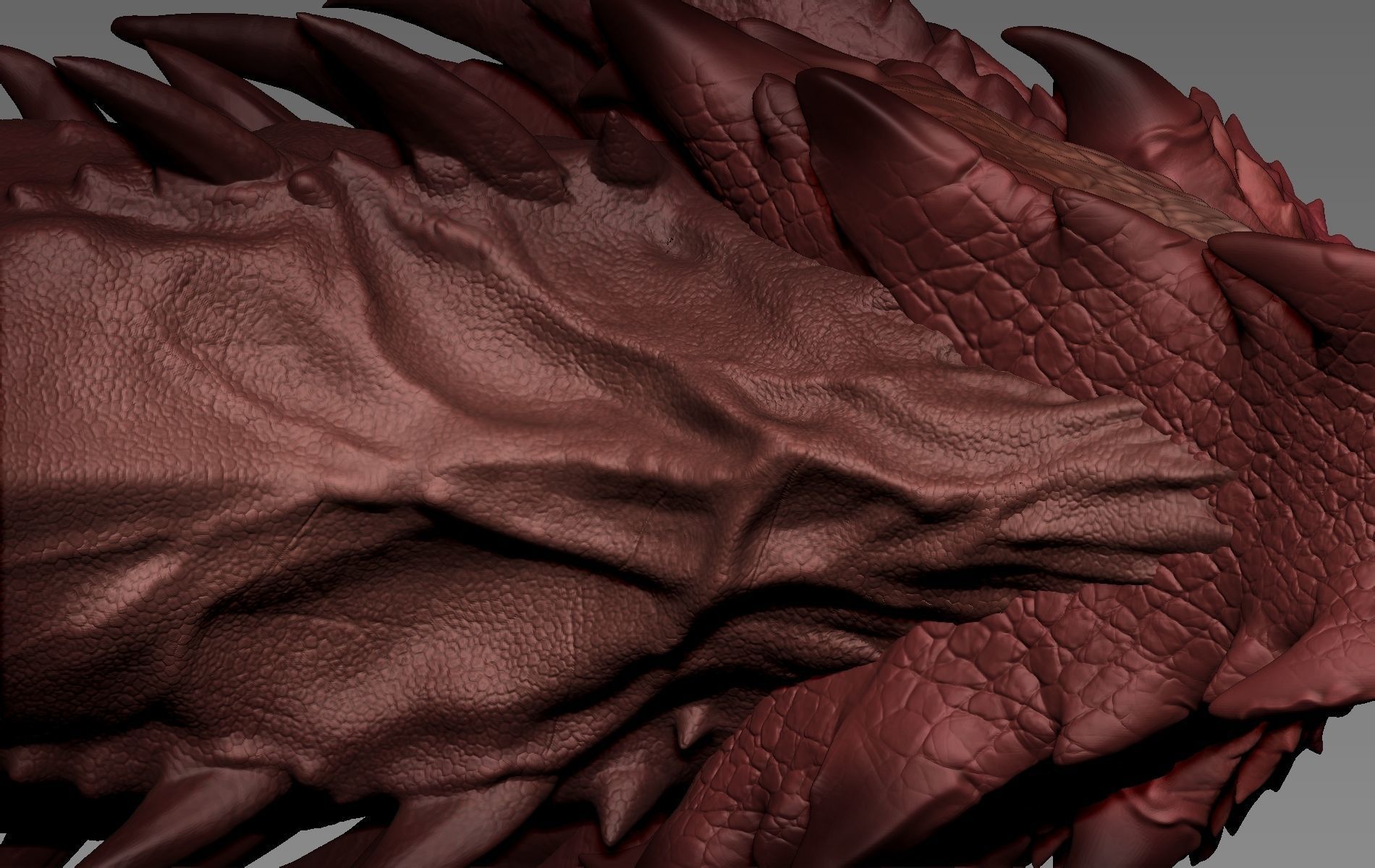Smaug Head 3D print model_14
