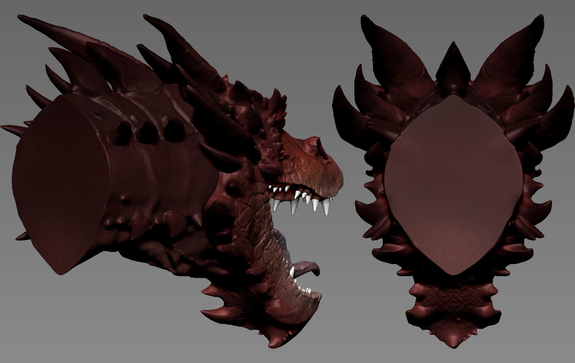 Smaug Head 3D print model_5