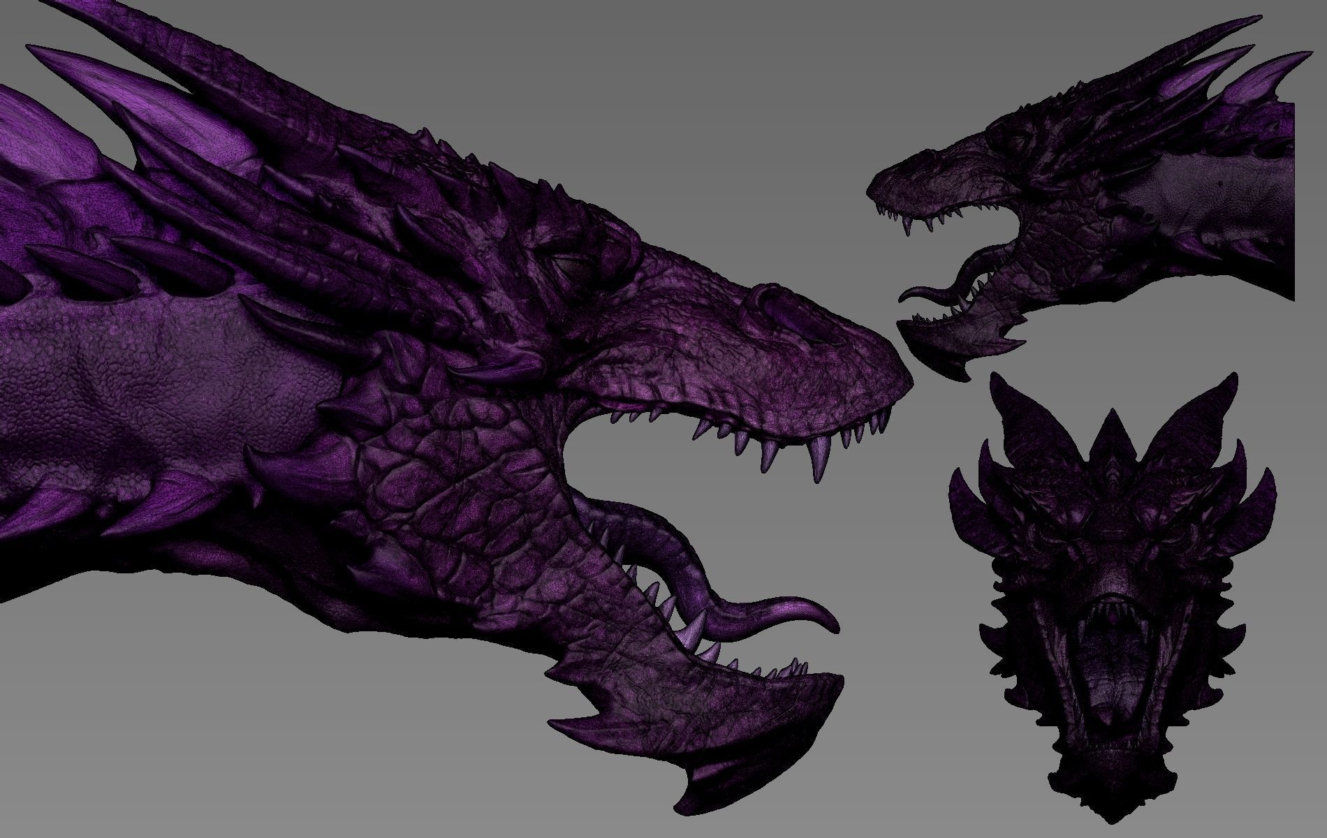 Smaug Head 3D print model_16