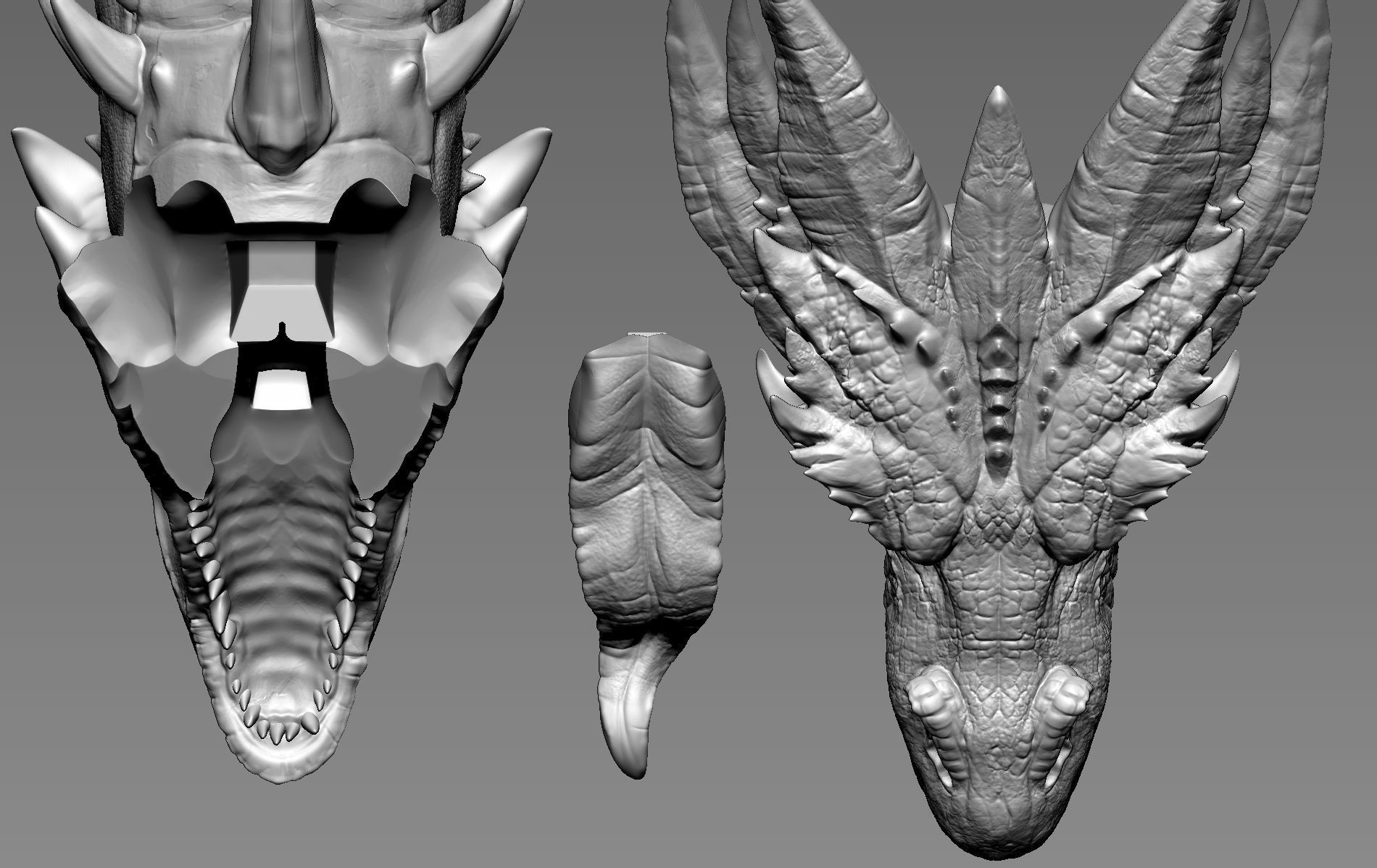 Smaug Head 3D print model_20