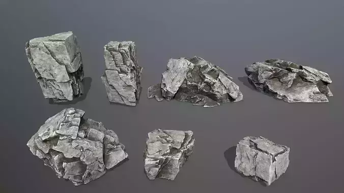 rock set mountain with rocks on top