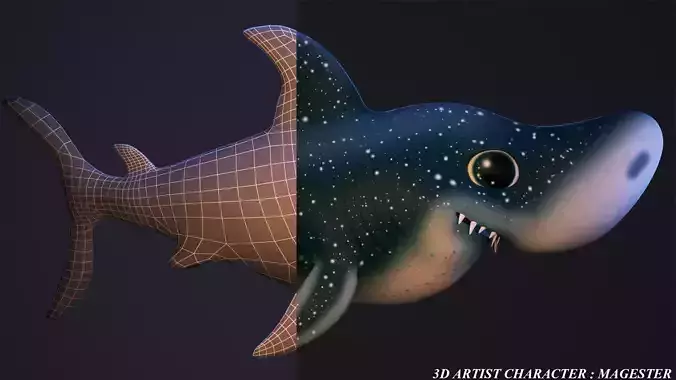 cartoon shark