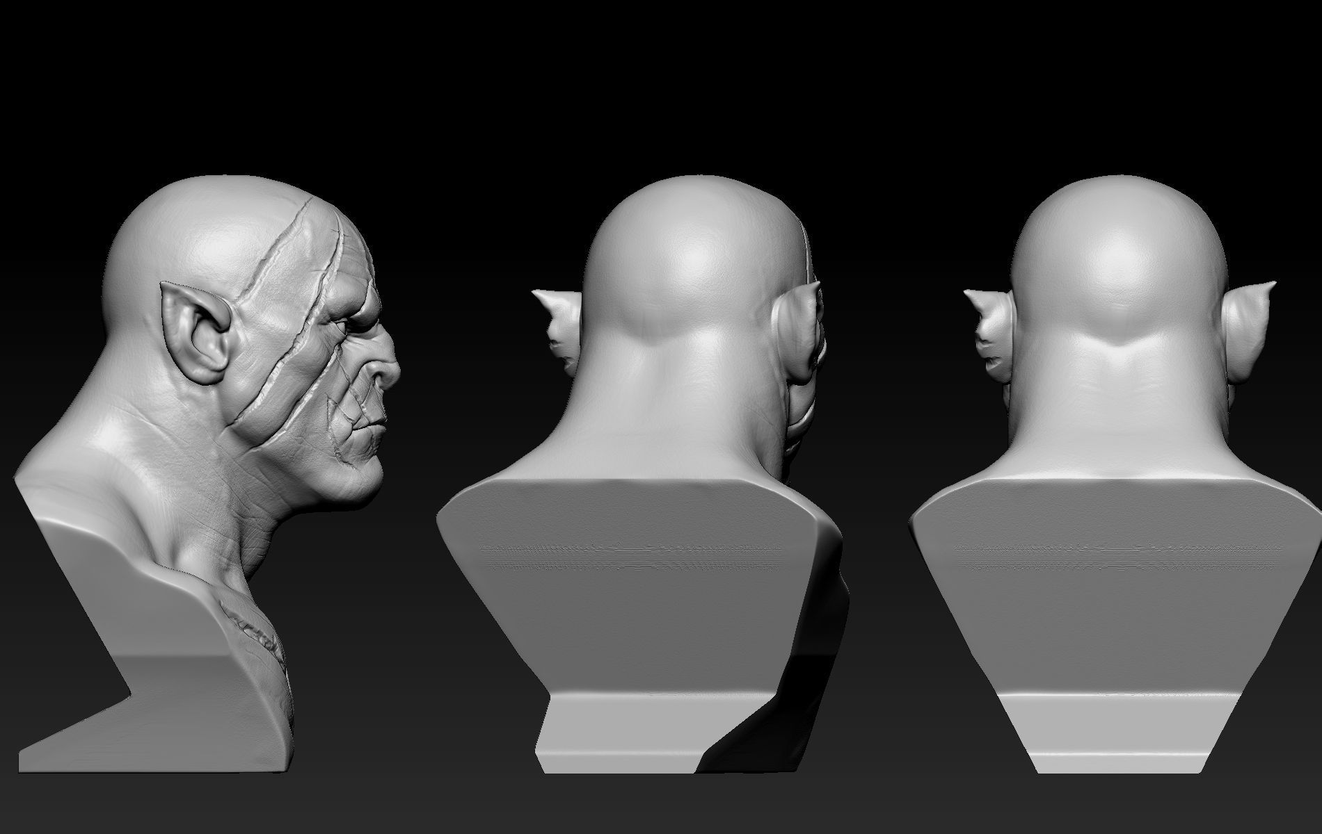 Azog Bust  3D print model_5