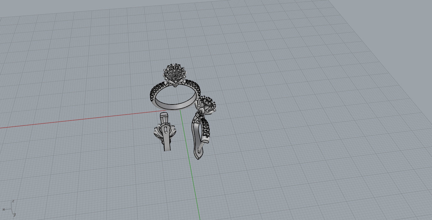 Ring and Earrings  3D print model_20