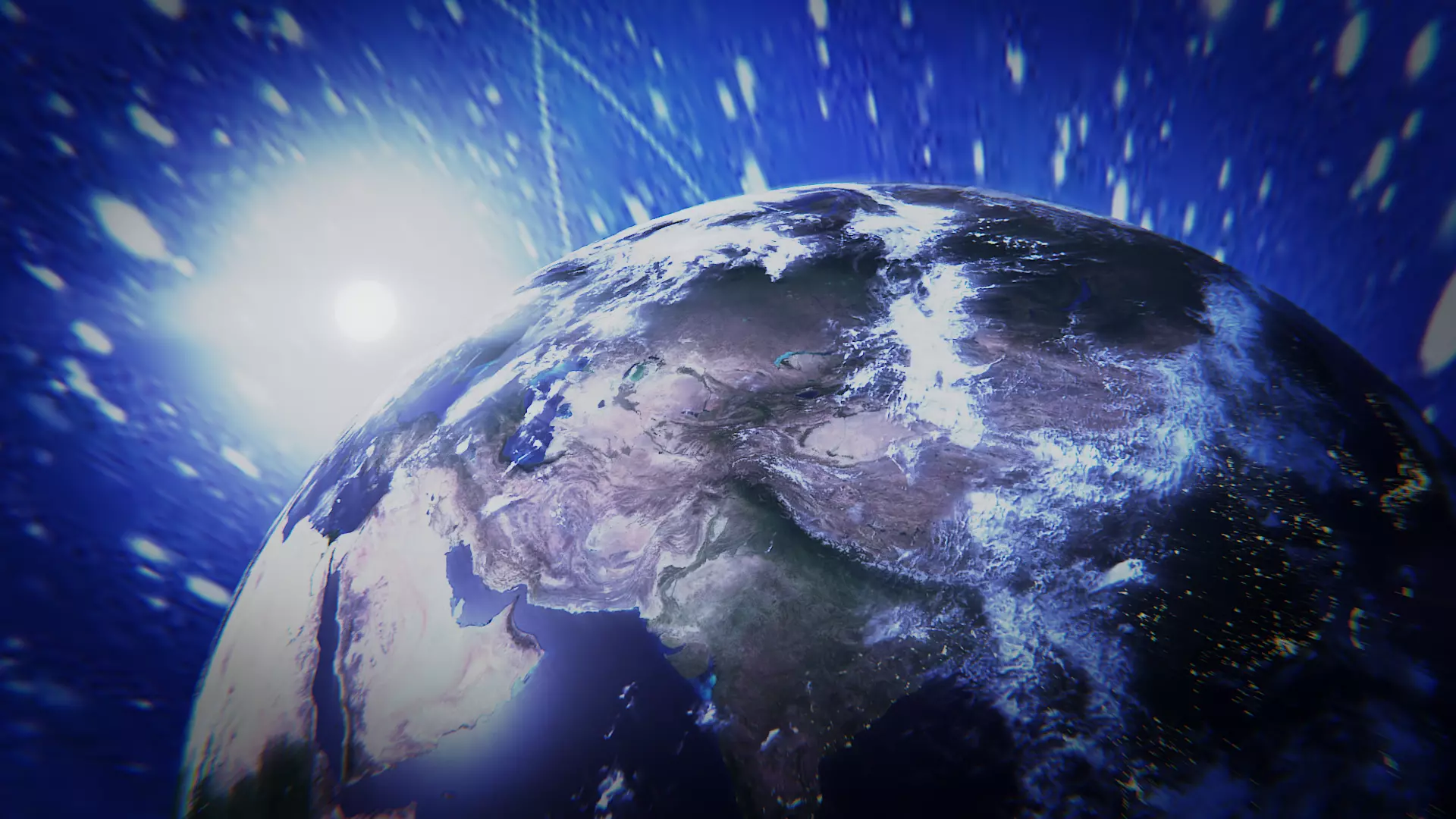Earth in space Free 3D model