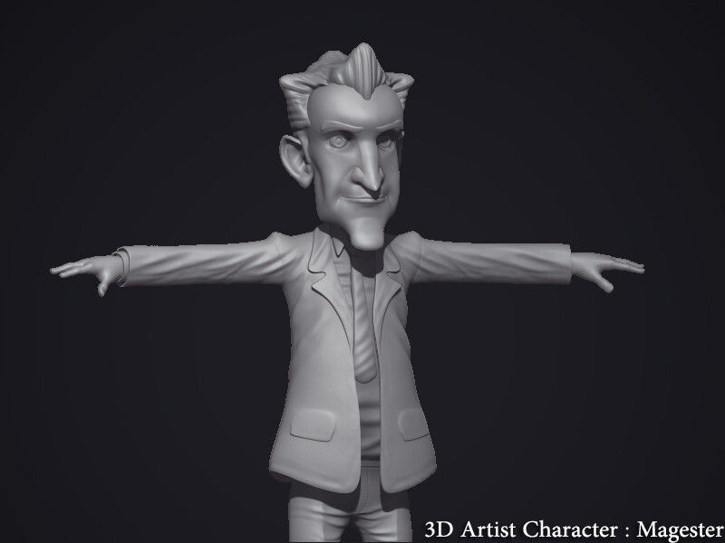 Character Announcer Low-poly 3D model_4
