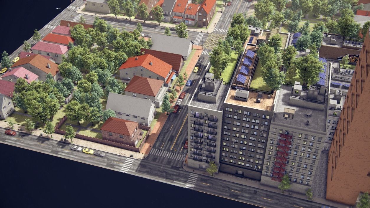 Realistic Realistic Unity City  Low-poly 3D model_2