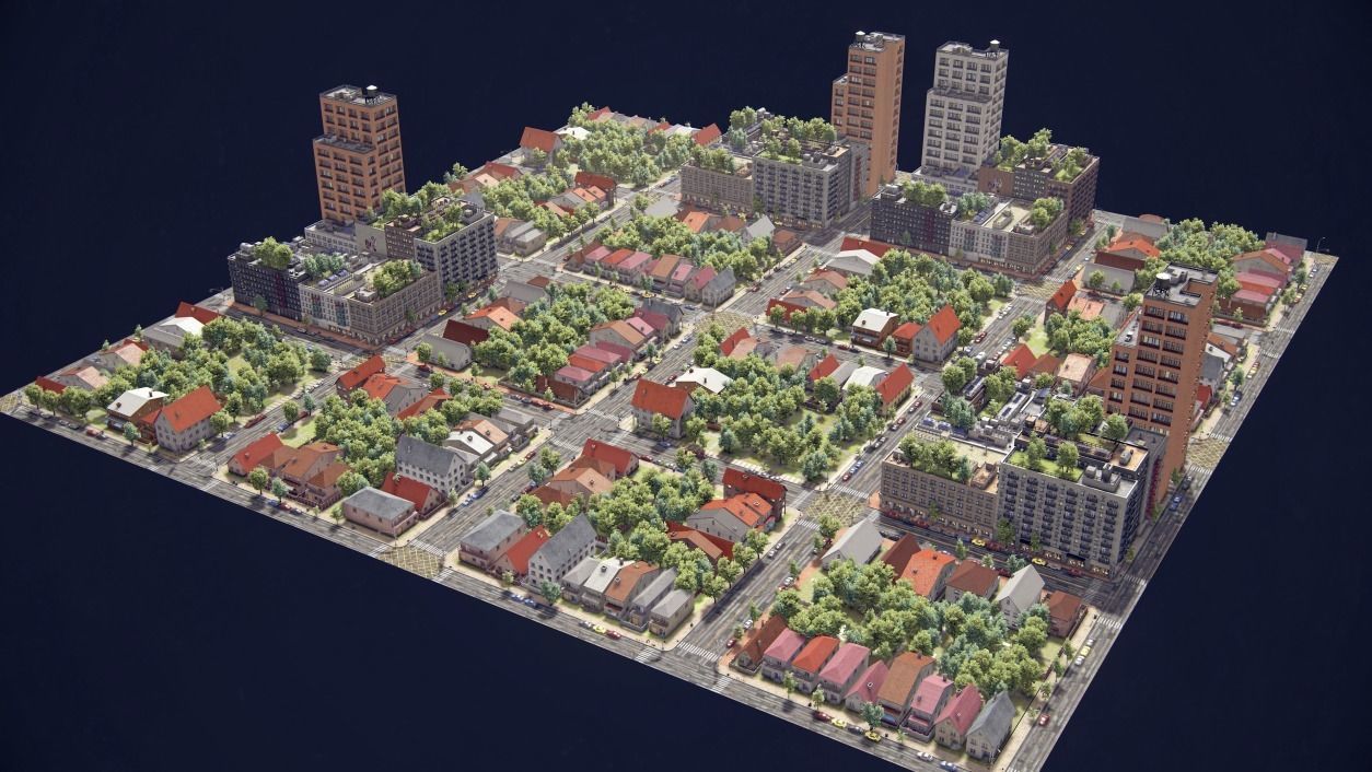 Realistic Realistic Unity City  Low-poly 3D model_25