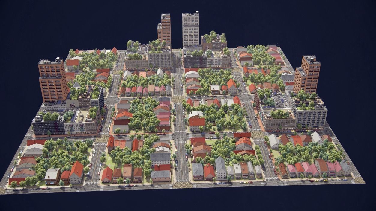 Realistic Realistic Unity City  Low-poly 3D model_20
